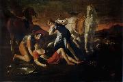 POUSSIN, Nicolas Tanecred and Erminia oil on canvas